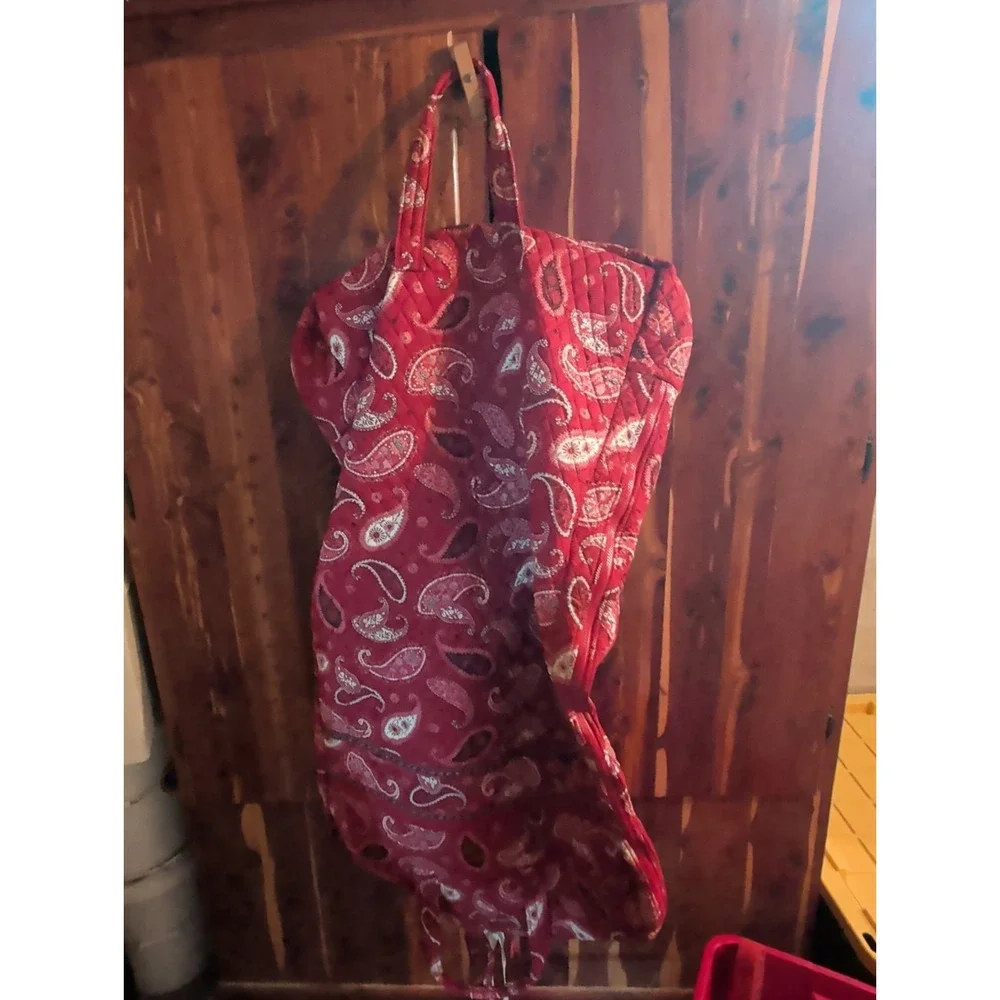 Vera Bradley Quilted Garment Bag‎ Raspberry Fizz Red Paisley Floral Travel Bag